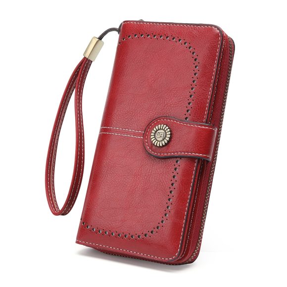 Wallet Leather Large Capacity Card Holder Zier Wristlet Wallets :') - Picture 1 of 6